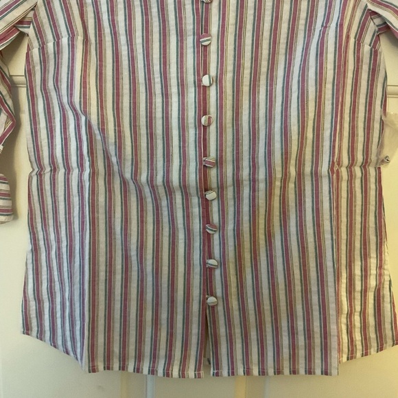 Modcloth Professional Pizzazz Button Down Shirt Multicolor Ruffle Size XXS NWT - Picture 7 of 11